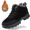 Stiefel Männer Schnee Outdoor Schuhe Für Männer Dicke Sohle Turnschuhe für Winter Botines Tenis Warm Halten Fluff Herren Ankle 231027