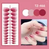 Faux Ongles Couverture Complète Couleur Unie Faux Portable Détachable Presse Manucure Brillant Diplômé Femmes