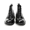 Boots Vintage Handmade Men Ankle Genuine Leather Fashion Wedding Dress Elegant Formal Office High Top Shoes