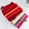 Écharpes Hiver Cachemire Écharpe Femmes Épais Chaud Pashmina Châles Wraps Solide Couleur Gland Dame Couverture Echarpe Bufanda Hijab 231027