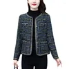 Damesjassen 2023 Herfst Winter Geur Wollen Korte Jas Vrouwen Temperament Elegante Franse Vintage Tweed M-4XL