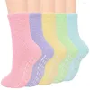 Chaussettes pour hommes 5 paires moelleuses avec poignées antidérapantes pour hommes chauds multipack lit cadeaux de noël pour hommes