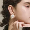 Korean Big Round Simated Pearl Stud Earrings For Women Etrendy New Classic Elegant Earing Fashion Jewelry Drop Delivery Dhgarden Oto1C