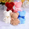 Towel Cute Bear With Gifts Bag Coral Velvet Face For Baby Shower Party Favors Guests Christmas Gift Towels 30 30cm