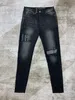 jeans da uomo jeans neri jeans da uomo vestibilità rilassata Jeans strappati elasticizzati Denim vintage ben indossato DENIM ELASTICIZZATO ITALIANO TOPPE IN CAMOSCIO SULLE GINOCCHIA pantaloni neri scuri