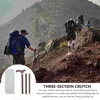 Bâtons de randonnée béquilles à trois sections en bois Alpenstock Camping canne pliable modèle solide bâton de marche antidérapant personnes âgées escalade