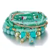 Beaded Women Turquoise Bracelet Acrylic Bracelets Bohemia Colorf Charm For Girls Fashion Jewelry Gift 6 Colors Drop Delivery Dhiqc