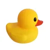 Grande taille 17 cm mignon grand canard jaune en caoutchouc jouet baignoire jouets d'eau de bain pour bébé enfants piscine décoration presse grincement salle de bain jouant presser flotteur canards cadeau