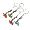 Keychains Lanyards Wholesale 10PCS/Lot Riot Games Valorant Keychain Gaia Axe 2580VP Metal Keyring Pendant llaveros Toys Jewelry Gamer Gift 231027