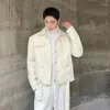 Мужские куртки SYUHGFA 2023, модное твидовое пальто в корейском стиле, индивидуальная плюшевая красивая мотоциклетная одежда, трендовая классическая мужская верхняя одежда