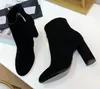 Famosos Símbolos de Design Botas de Tornozelo de Couro Opyum de Inverno Dedo Apontado Preto Bege Botas de Couro de Bezerro Senhora Botas de Salto Alto Vestido de Festa EU35-43 Com Caixa