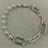 925 Sterling Silver Dangle Metal Bead Link Chain Armband Series Diy Bead Fit Pan Dora Charms Armband DIY JEYCHE