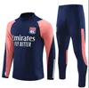 2023 2024 Lyon Soccer Tracksuits 23 24 Olympiques Lyonnais Caqueret Tolisso Survimenment Jeffinho Ol Aouar Football Training Suit Men and Kids Sportswear Setwear