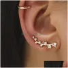 Bohemian No Piercing Crystal Rhinestone Ear Cuff Wrap Stud Clip Earrings For Women Girl Trendy Jewelry Bijoux Drop Delivery Dhgarden Ot1Op