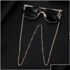 Óculos de sol mascarando correntes para mulheres acrílico pérola cristal óculos cordão vidro nova moda jóias entrega gota dhgarden otaoh