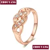 Bague pour femmes style simple forme de vague cristaux autrichiens couleur or rose bijoux de mode Zyr334 Zyr226 livraison directe Dhgarden Otihh