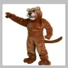 Profesjonalny fabryka Halloween Lopard Panther Cat Cougar Mascot Costume Ubranie Karnawał Dorosły Fursuit Cartoon Dress284L