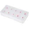 False Nails 3 Pcs Clear Plastic Containers Digital Standard Nail Storage Box Case Manicure Tools