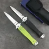 Newest Godfather Italy Mafia Mini AUTO Tactical Folding Knife Sharp Pointed Blade Black/green Handle Outdoor Hunting Survival Tools BM 3300 319 940 9400 9070