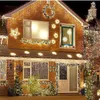 Kerstversiering 27 m decoratie LED rotan slinger krans licht deur hangende ornamenten kunstmatige kerstboom open haard decor 231027