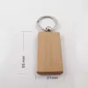 Klasyna smycze 100 puste drewniane brelok do klawisza prostokątnego klucza kluczowego identyfikatora można wygrawerować DIY 231027