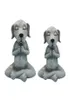 Tuindecoratie Mediteren Hond Standbeeld Hars Zen Dier Yoga Pose Beeldje Voor Buiten Gazon Decor Bloembedden Sprookjestuinen An7148229