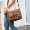 Heuptassen Canvas Messenger Bag Voor Mannen Waterbestendig Waxed Crossbody Aktetas Gewatteerde Schouder Handtas Verkoop Est 231027