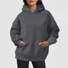 Kvinnors hoodies Autumn Sweatshirt For Women Solid Color Pullover Casual STOR FICK TRACKSUT Comfort Outwear Clothes Nuevo En Sudadera