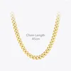 Catene ENFASHION Punk Chunky Collana girocollo in acciaio inossidabile Donna Colore oro Collane a catena a maglia semplice 2023 Gioielli P203080