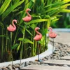 Décorations de jardin 4pcs1Set Flamingo Stakes 12 pouces Décoration Yard Pelouse Ornements Pot de fleur imperméable pour intérieur extérieur