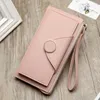 Portefeuilles par DHL 100pcs Femmes Sac d'argent Porte-monnaie Portefeuille Femme Long Trifold PU Cuir Coin Card Shopping Hipster Enveloppe élégante