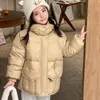 Le manteau vers le bas s épaississant pour les vestes à capuchon de filles gardez les vêtements de longueur moyenne chaude fille fille deux fausses pièces enfants 231027