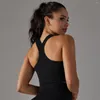 Débardeur tricoté sans couture pour femmes, coupe croisée à pois, dos respirant, soutien-gorge de Yoga, de sport, de course, de Fitness