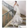 Robes de mariée sirène robe manches 2021 robes de Novia Vintage dentelle chérie cou robe de mariée robes dos nu livraison directe P Dhxfa