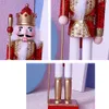 Christmas Decorations 30cm Nutcracker Soldier Wooden Vintage Doll Figurines Puppet Handicrafts Tree Ornament Festival Gift Home Decoration 231027