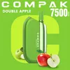 COMPAK Design par Snowwolf Original 7500 bouffées de vape jetables Puff Vapes jetables Puff 5% E-Cigarette 650 mAh Type-C 12 saveurs Bobine de maille