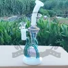 버섯 Bong Hookahs Bubbler 두꺼운 다운 스템 유리 물관 DAB 장비 18mm 보울 벌집 PERC Recycler DABBER 14 mm 관절 흡연 액세서리