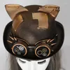 Berets bimmed feil hat steampunk top czapki fajne fedora nakrywacze gogle nocne klub cosplay hormear dla dorosłych upuszczenie sceny