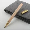 Vintage Wood Ballpoint Pen Top Brass Roller School School Business Prezenty Busint Ball Pens