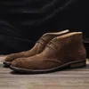 Stiefel Echtes Leder Herren Wüste Retro Wildleder Knöchel KD583 231027