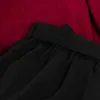 Комплекты одежды Детские повседневные комплекты одежды для девочек Весна-Осень Детские топы с длинными рукавами и рюшами в сетку с короткими юбками Комплекты одежды 231027