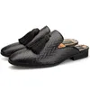 Casual Sandals NEW Summer Flats Banquet Handmade Men's Men Dress Shoes Male Smoking Slippers Plus Size A35 3009