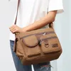 Heuptassen Canvas Messenger Bag Voor Mannen Waterbestendig Waxed Crossbody Aktetas Gewatteerde Schouder Handtas Verkoop Est 231027