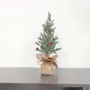 Andra evenemangsfestleveranser 1st DIY Mini Christmas Tree Xmas Desk Decor Ornament Small Set Tabletop Artificial Kit With Lights 231027