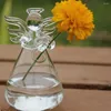 Vases Transparent Glass Angel Shape Flower Plant Hanging Vase Home Office Wedding Decor Hydroponic Container