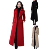 Manteau d'hiver thermique en mélange de laine pour femme, veste d'affaires mi-mollet, manteau formel à double boutonnage épais, 231027