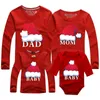 Familie passende Outfits Weihnachten Mutter Tochter Kleidung Langarm Party Cartoon Print Mädchen Junge Mama Papa T-Shirt 231027