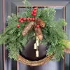 Decoratieve bloemen boerderij kerstkrans Boho vakantie kunstmatige kerstboom voordeur hangende slinger festival decor duurzaam