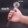 Günstigste Jumbo Glas Ölbrenner Rohr 8 Zoll 50mm Rauchen Schüssel Bubbler Hand Glas Rohr Rauchen Wasser Rohr für Shisha Bong Rauchen Zubehör