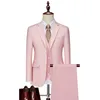 2023 novo terno casual de negócios masculino conjunto de três peças com dois botões coreano ajuste terno do noivo conjunto para homem